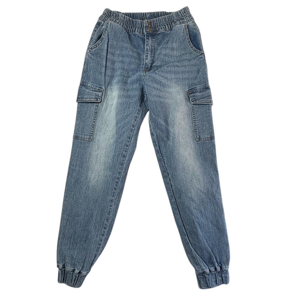 Ash Light Blue Denim Joggers